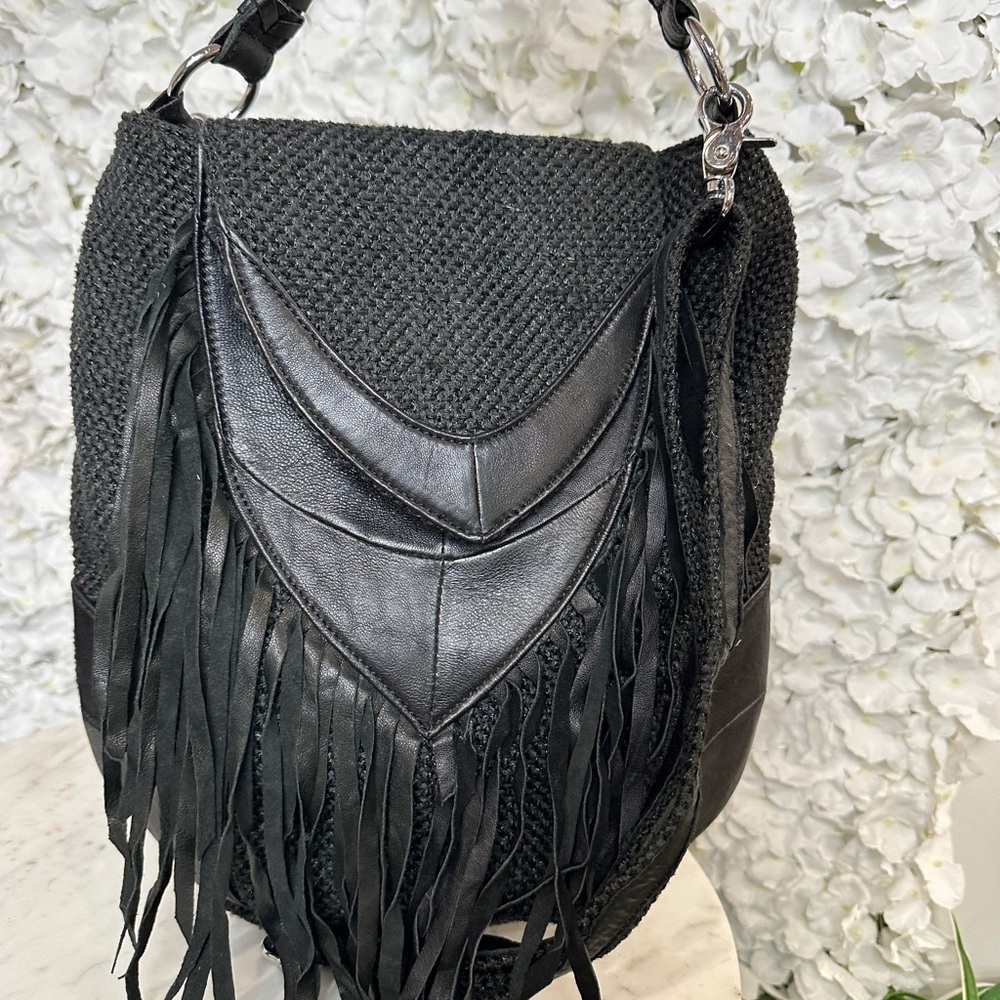 Boho Fringe Crossbody bag - Bkack - Picture 4 of 11